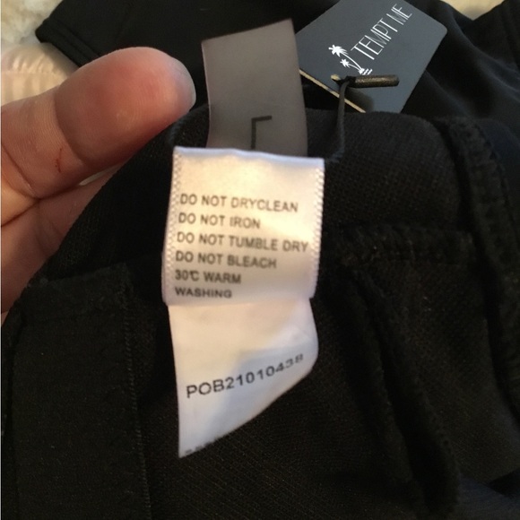 Tempt Me black with floral bottom bathing suit size L NWT - Picture 6 of 8